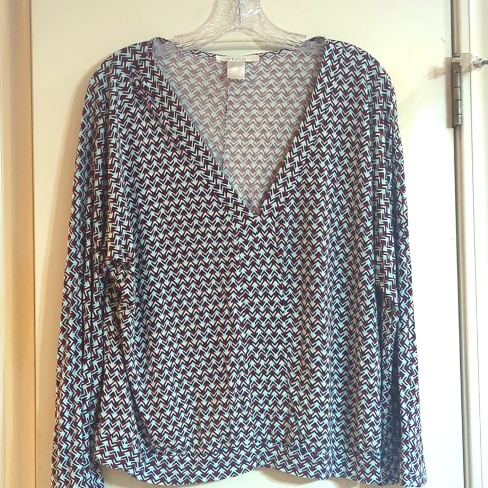 Venus top. Size Large, Navy , Burgundy and Light Blue .